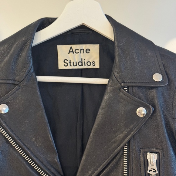 Acne Studios Leather Biker Jacket - Picture 3 of 5